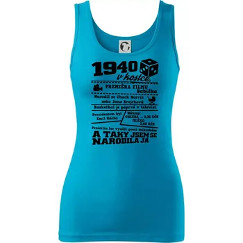 1940 v kostce - Dámské tílko - XS ( Světlý tyrkys )