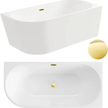 Volně stojící akrylátová vana AquaUno 565, odtok uprostřed, 160 x 80 cm