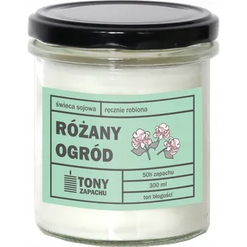 Svíčka Přírodní sójová vonná svíčka ve skle – Růžová zahrada – DÁREK pro ženu