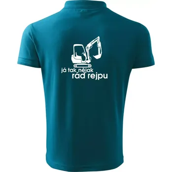 Pánská košile Já tak nějak rád rejpu - Polokošile pánská Pique Polo 203 - 4XL ( Tmavý tyrkys )