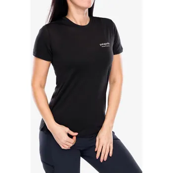 Dámské tričko Dámské merino tričko Patagonia Cap Cool Merino Graphic Shirt - black