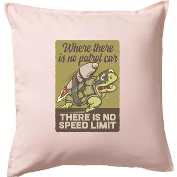 Polštář Želva na cestách - Polštář 50x50 - 50x50 - Pouze potah ( Světle růžová )