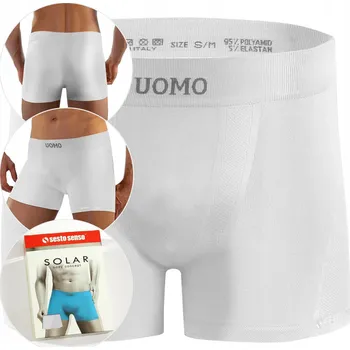 Boxerky Pánské boxerky Uomo přiléhavého střihu bílé Sesto Senso (S/M)