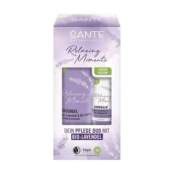Tělový krém Sante Relaxing Moments Pflege Duo mit Bio-Lavendel Sada osobní péče