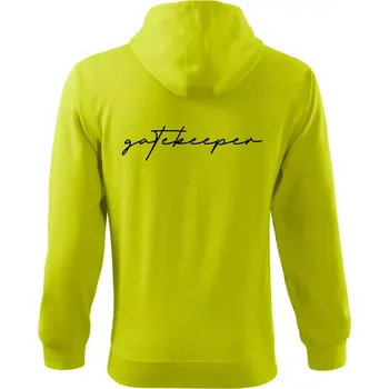 Pánská mikina Gatekeeper - Mikina s kapucí na zip trendy zipper - XL ( Limetková )