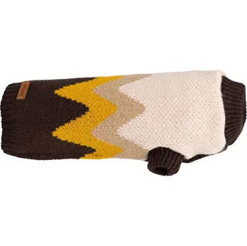 Obleček pro psa Svetr pro psy RIVERA vzor 03 hnědá různé velikosti Rozměr: 23 cm délka hřbetu jorkšírský teriér