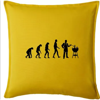 Polštář Evoluce Grilování - Polštář 50x50 - 50x50 - Pouze potah ( Žlutá )