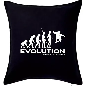 Polštář Evoluce longboard jump - Polštář 50x50 - 50x50 - Pouze potah ( Černá )
