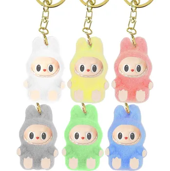 TifanTEX Labubu malá plyšová klíčenka 4cm náhodná z nabídky šesti barev