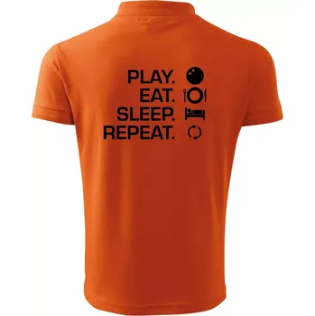 Pánská košile Play eat sleep squash - Polokošile pánská Pique Polo 203 - 2XL ( Oranžová )