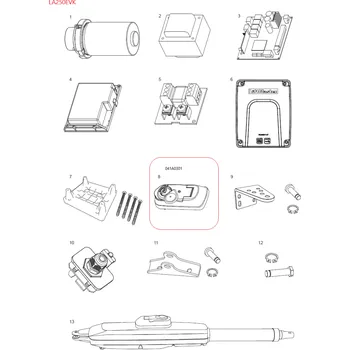 041A0301 odblokovací mechanismus s klíčem