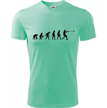 Evoluce hod kladivem - Dětské triko sportovní (dresovina) - 158 cm/12 let ( Mátová )