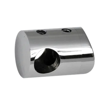 Zábradlí Držák tyče ø 12mm na trubku ø 42.4mm (30x22mm), leštěná nerez / AISI304