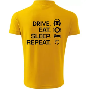 Pánská košile Drive eat sleep repeat - Polokošile pánská Pique Polo 203 - XL ( Žlutá )