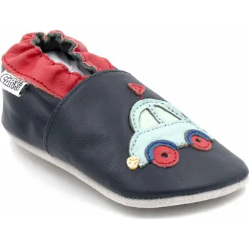 Capáčky CAPIKI dětské kožené barefoot capáčky – Autíčko Velikost: 18-24m
