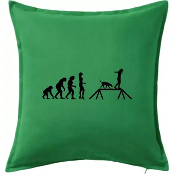 Polštář Evoluce agility žena - Polštář 50x50 - 50x50 - Pouze potah ( Středně zelená )