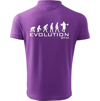 Pánská košile Evoluce Gym - Polokošile pánská Pique Polo 203 - 3XL ( Fialová )