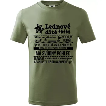 Narozeniny leden - Tričko dětské bavlněné - 134 cm/8 let ( Khaki )