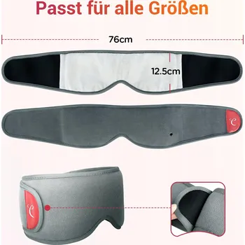 Péče o oční okolí COMFYTEMP USB Vyhřívaná oční maska – 3 úrovně teploty pro suché oči a migrénu