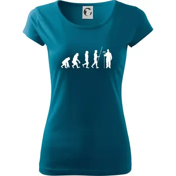 Dámské tričko Evoluce malíř pokojů - Dámské triko Pure - S ( Petrolejová )