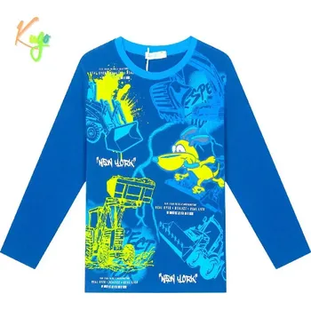 Chlapecké tričko dlouhý rukáv Kugo GC9796 modré (cool tričko pro kluky)