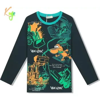 Chlapecké tričko dlouhý rukáv Kugo GC9796 černé (cool tričko pro kluky)