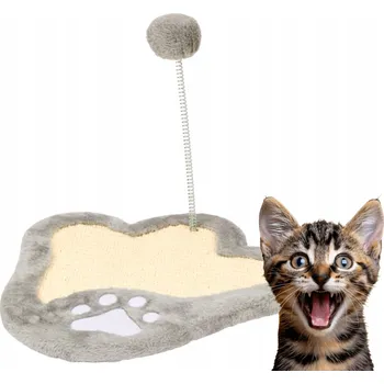 ŠKRABACÍ PODLOŽKA PRO KOČKY ŠKRABADLO SISAL 1. ÚROVEŇ NÍZKÝ MALÝ ŠEDÝ SLOUPEK