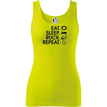 Dámské tričko Eat sleep Rugby - Dámské tílko - XL ( Limetková )