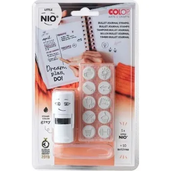 COLOP Little NIO Bullet Journal (10 ks motivů+razítko+polštářek šedé barvy)
