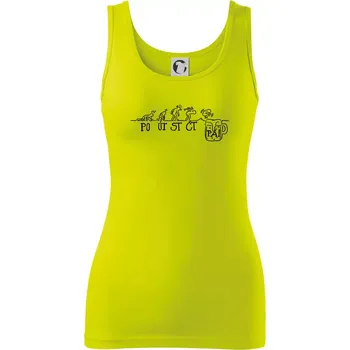 Dámské tričko Pondělí až pátek evoluce pivo - Dámské tílko - 2XL ( Limetková )