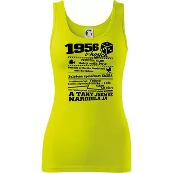 Dámské tričko 1956 v kostce - Dámské tílko - L ( Limetková )