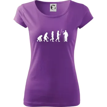 Dámské tričko Evoluce malíř pokojů - Dámské triko Pure - XS ( Fialová )
