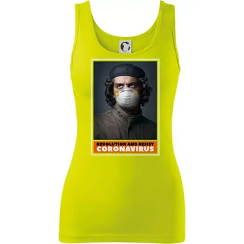 Dámské tričko Corona Revolution and resist - Dámské tílko - XL ( Limetková )