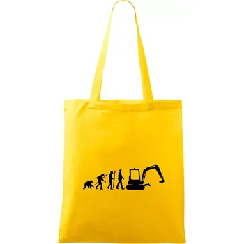 Evoluce bagr malý - Taška bavlněná - 42 x 38 cm ( Žlutá )