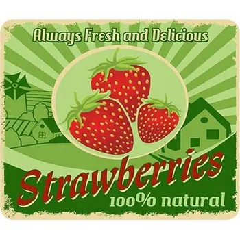 Obraz Plechová cedule Strawberries