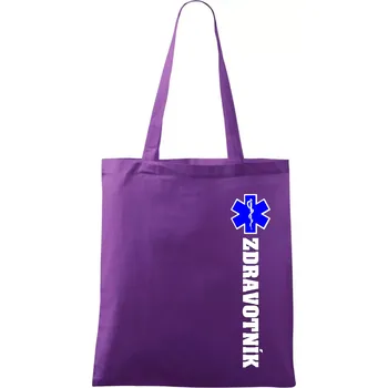 Hvězda života - zdravotník - Taška bavlněná - 42 x 38 cm ( Fialová )