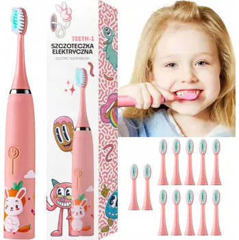 Elektrický zubní kartáček ELEKTRICKÝ sonický kartáček PRO DĚTI DÁREK RŮŽOVÝ DÁREK