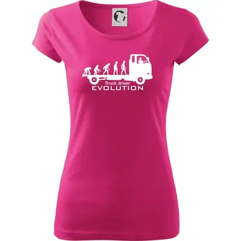 Dámské tričko Truck driver evolution - Dámské triko Pure - XS ( Purpurová )