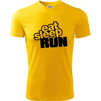Chlapecké tričko Eat sleep run velké - Dětské triko sportovní (dresovina) - 134 cm/8 let ( Žlutá )
