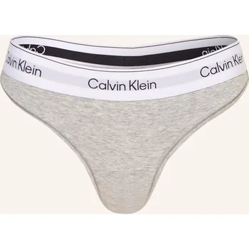 Kalhotky Calvin Klein Dámské Kalhotky String Icon Cotton Modal, šedá, 34