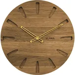 Dubové hodiny VLAHA VCT1020 vyrobené v Čechách se zlatými ručičkami