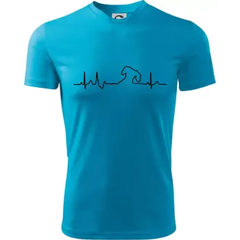 Jezevčík EKG - Dětské triko sportovní (dresovina) - 158 cm/12 let ( Světlý tyrkys )