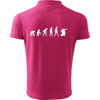 Pánská košile Evoluce vojáka - sniper - Polokošile pánská Pique Polo 203 - XL ( Purpurová )