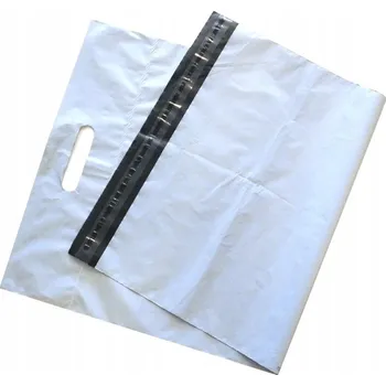 Obálka LDPE obálky s uchem T03 350x375+75x0,060+40mm 100ks/bal.