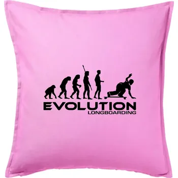 Polštář Evoluce longboard - Polštář 50x50 - 50x50 - Pouze potah ( Růžová )