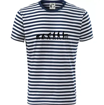 Pánská móda Evoluce akvaristika - Triko na vodu - XL ( Prouhovaná )