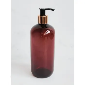 Dávkovač mýdla Dávkovač mýdla BELA 500 ml hnědý s černo-zlatým dávkovačem