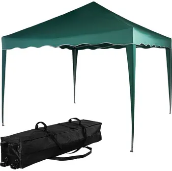 Zahradní stan Párty altán 3x3 m zelený nůžkový, bez bočních stěn