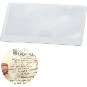 Lupa LUPA VE VELIKOSTI KREDITNÍ KARTY DO PENĚŽENKY - FLEXIBILNÍ KAPESNÍ LUPA NA CESTY