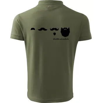 Pánská košile Evolution mustache - Polokošile pánská Pique Polo 203 - 2XL ( Khaki )